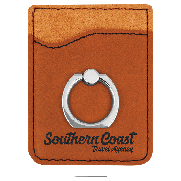 Rawhide Leatherette Phone Wallet with Silver Ring
