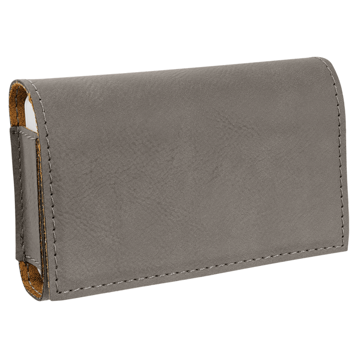 4.75" x 3.1" Gray Leatherette  Pill Box