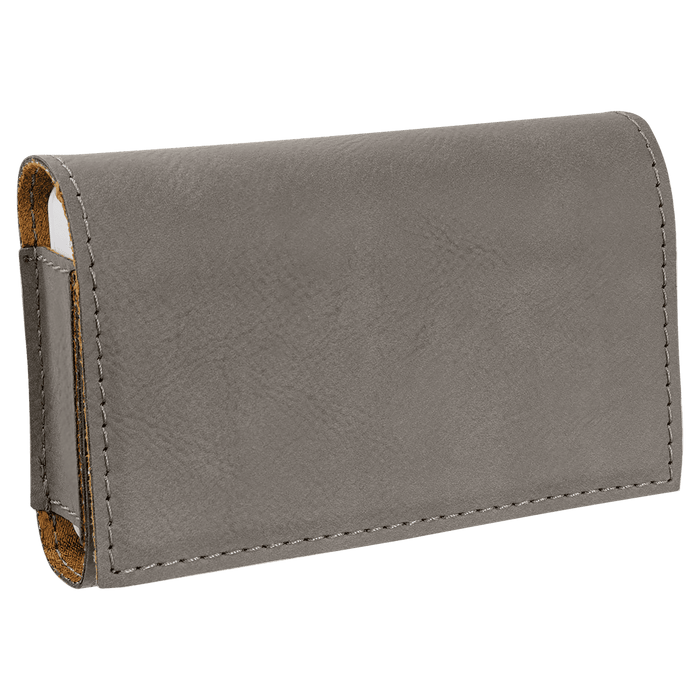 4.75" x 3.1" Gray Leatherette  Pill Box