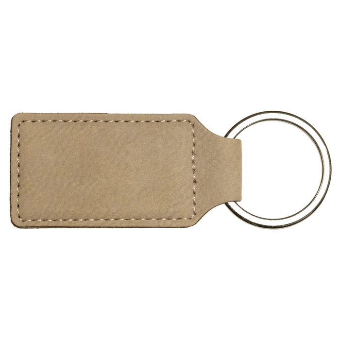 Leatherette Rectangle Keychain - KCL08