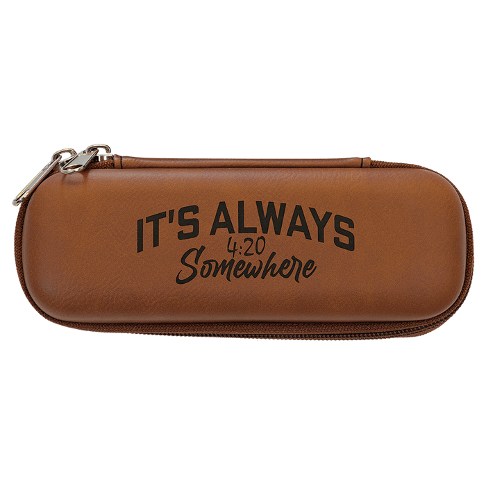 7" x 2.5" x 1.75" Rawhide Leatherette Smoke Case