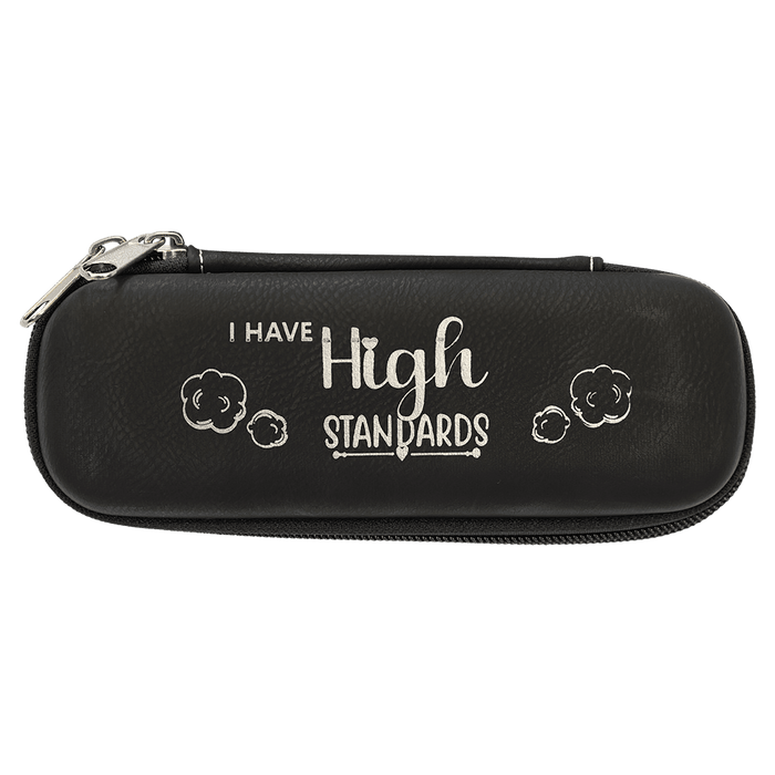7" x 2.5" x 1.75" Black/Silver Smoke Case