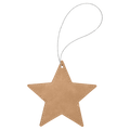 Leatherette Star Ornament with String - OL04