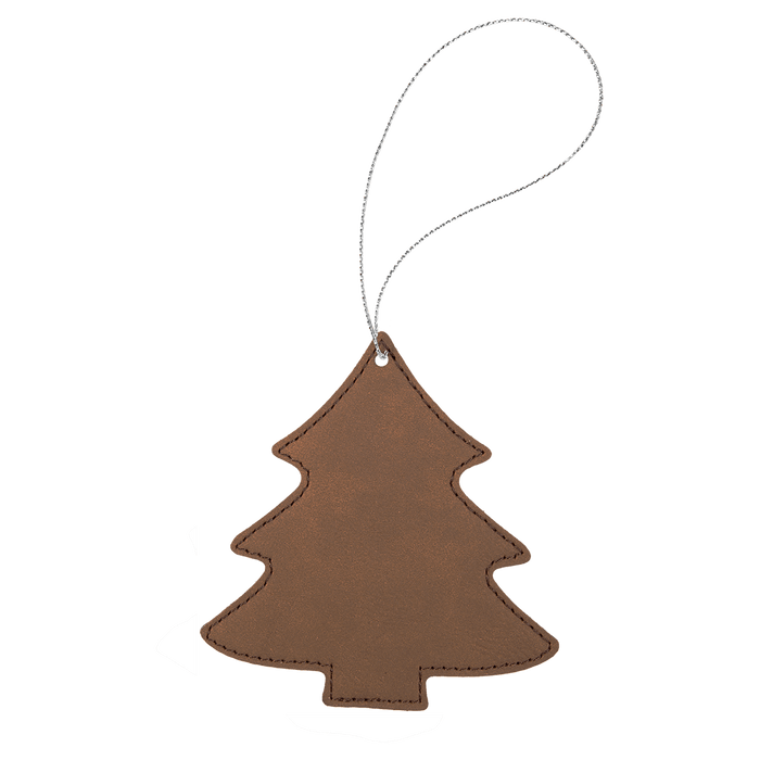 Leatherette Tree Ornament with String - OL05