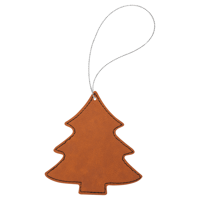 Leatherette Tree Ornament with String - OL05