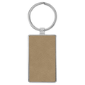Leatherette/Metal Rectangle Keychain - KCL09