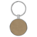 Leatherette/Metal Round Keychain - KCL10