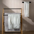 Light Grey Egyptian Cotton Bath Sheet bedroom detail 1 | Soak and Sleep