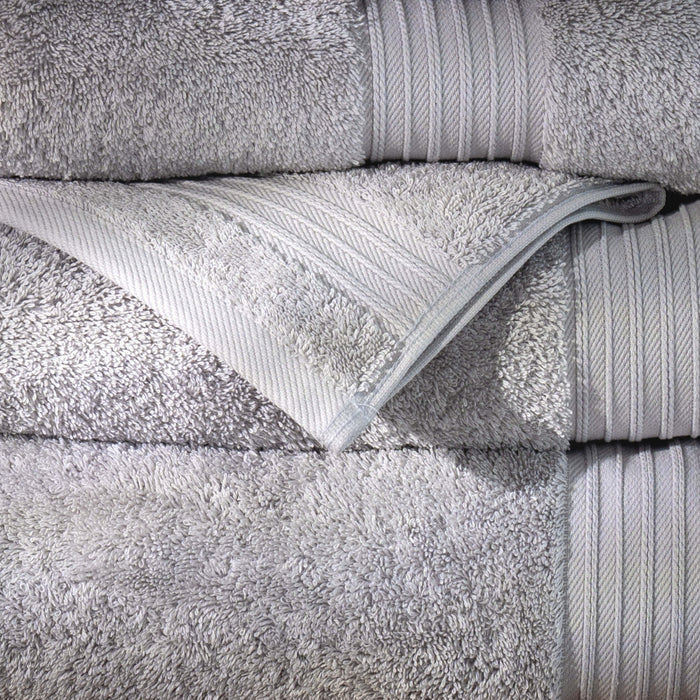 Light Grey Egyptian Cotton Bath Sheet bedroom detail 2 | Soak and Sleep