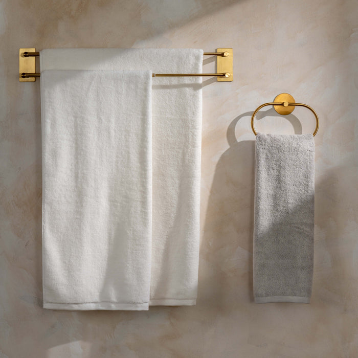 Light Grey Supima Cotton Towels - double, detail view 2 | Soak and Sleep