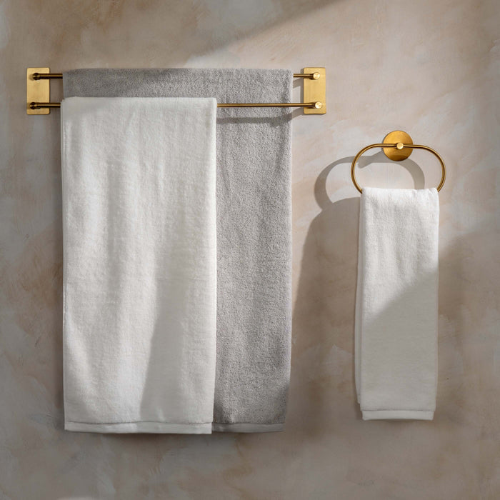Light Grey Supima Cotton Towels - double, detail view 4 | Soak and Sleep