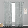 Lima  Floral Design Jaquard Fabric Curtain -Light Grey