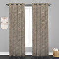Lima  Teaxure Design Jaquard Fabric Curtain -Light Brown
