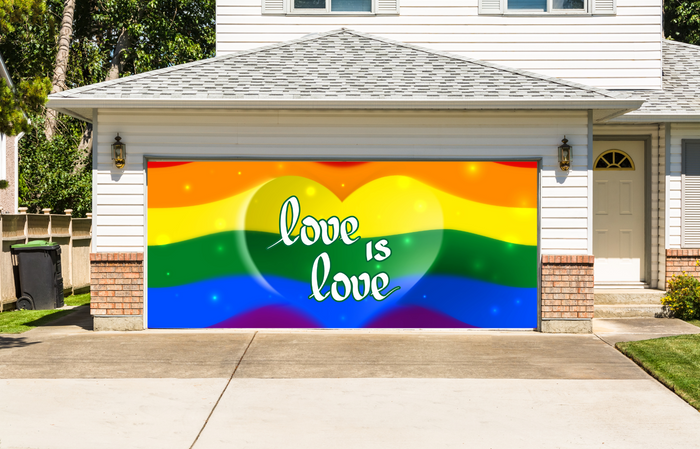 Love Is Love Pride Garage Door Cover
