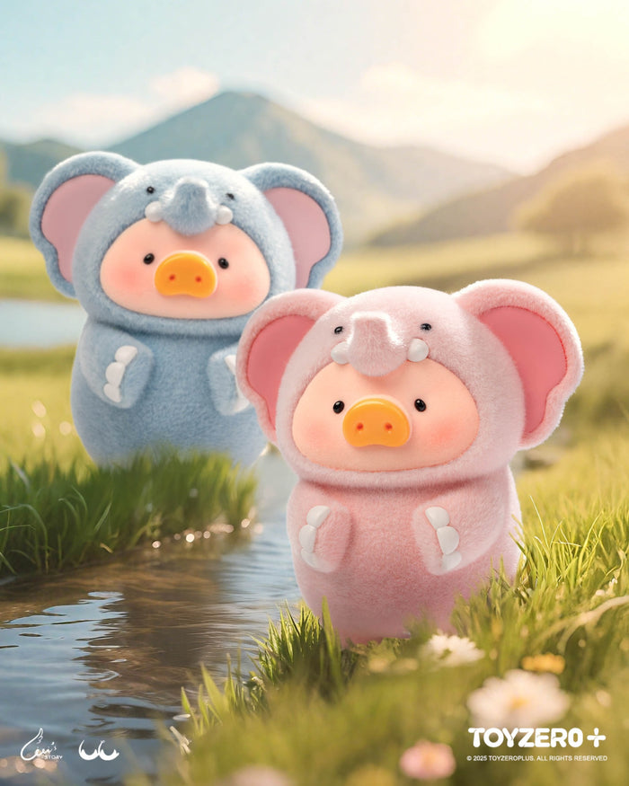 LuLu the Piggy - Animal Party Series Blind Box, a preorder item featuring whimsical wooden stage animal figures, approximately 10cm tall, from Strangecat Toys' collection.