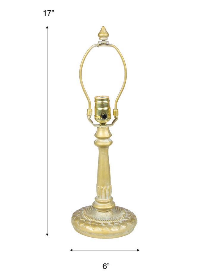Luster 17" Tall Antique Gold Finish Metal Base