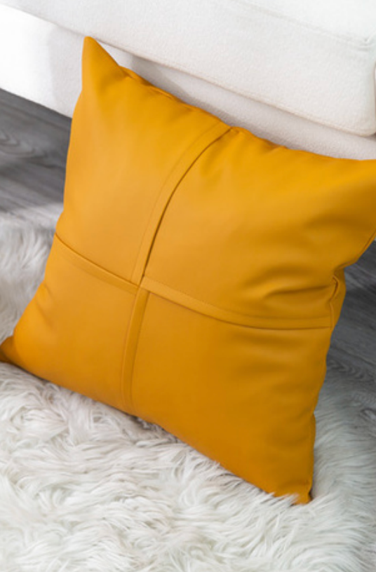 Luxurious Faux Leather Accent Cushions