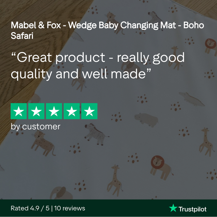 Mabel & Fox - Wedge Baby Changing Mat - Boho Safari - Mabel & Fox