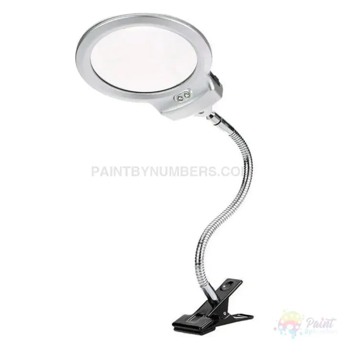 Magnifier With Led Light With Clamp For Paint By Numbers
