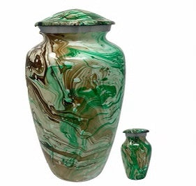Majestic Swirl Metal Cremation Urn (comes with one free keepsake) - ExquisiteUrns