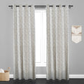 Manila  Abstract Design Jaquard Fabric Curtain -Light Brown