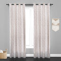 Manila  Abstract Design Jaquard Fabric Curtain -Peach
