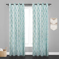 Manila  Damask Design Jaquard Fabric Curtain -Sky Blue