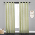 Manila  Floral Design Jaquard Fabric Curtain -Light Green
