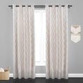 Manila  Geometric Design Jaquard Fabric Curtain -Peach