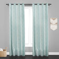 Manila  Geometric Design Jaquard Fabric Curtain -Sky Blue