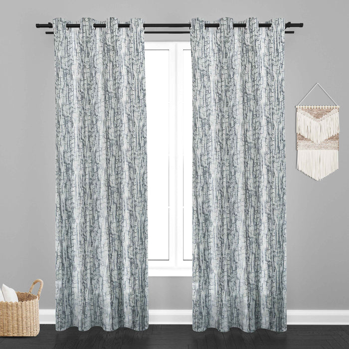 Manila  Teaxure Design Jaquard Fabric Curtain -Grey