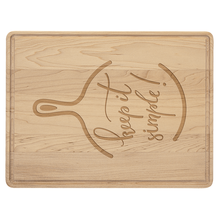 11.5" x 8.75" Maple Cutting Board with Drip Ring