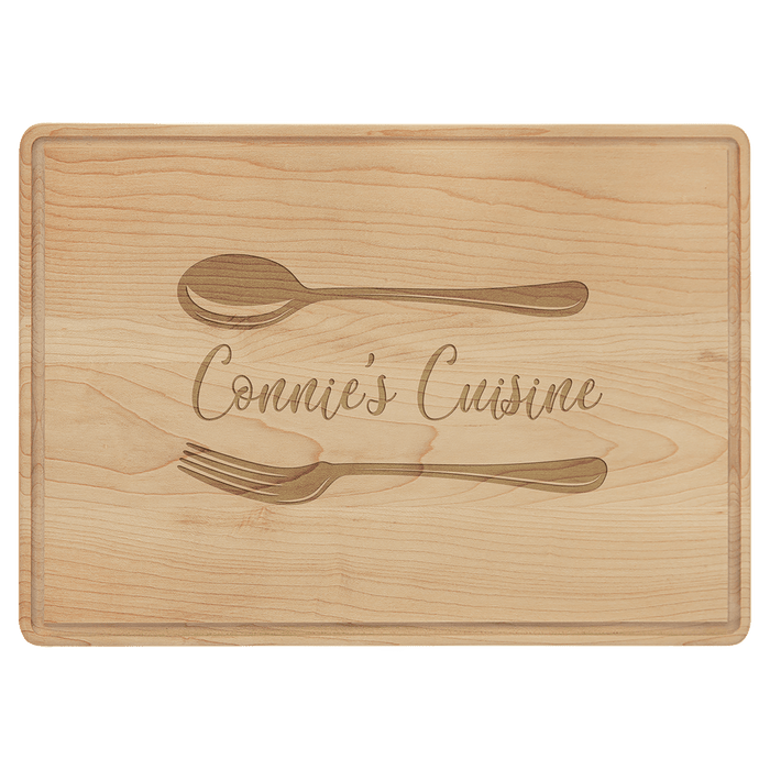13.75" x 9.75" Maple Cutting Board with Drip Ring