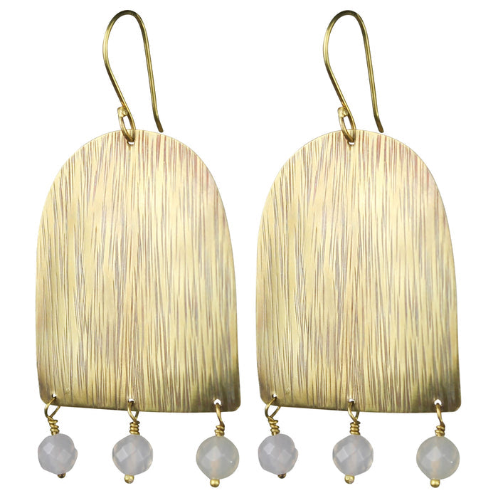 Marin Arch Earring, White Onyx