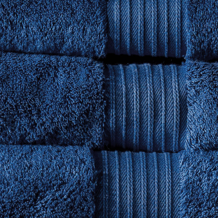 Mediterranean Blue Egyptian Cotton Towels bedroom detail | Soak and Sleep