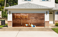 Menorah With Candles For Hanukkah Wooden Style Garage Door Cover