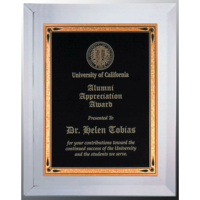 8" x 10" Clear Glass Mirror Plaque