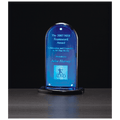 8" Blue Mirror Upright, Black Base w/Convex Acrylic Front