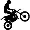 Motocross Silhouette Wall Decal Printed