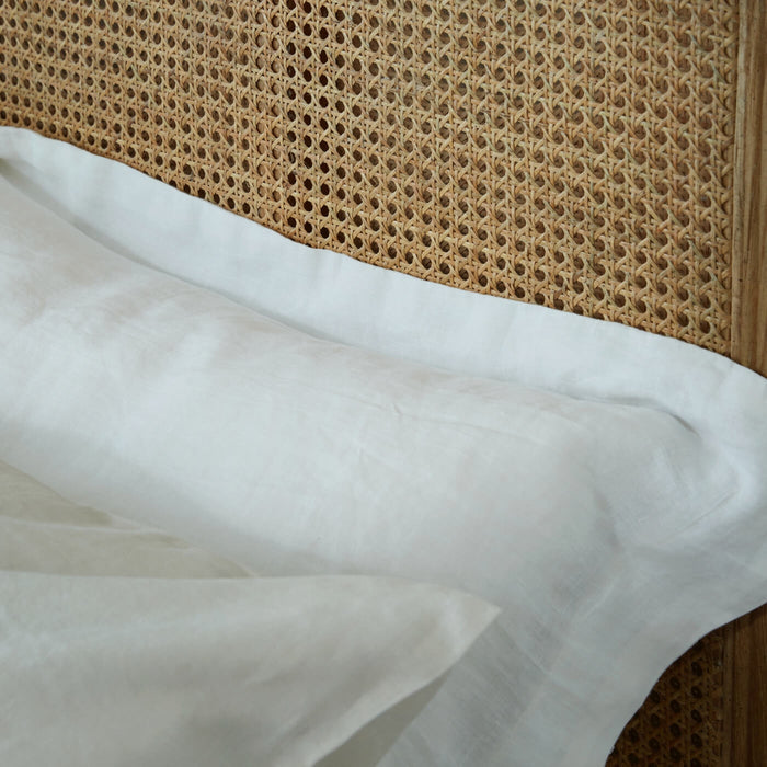 Natural French Linen Flat Sheet bedroom detail 1 | Soak and Sleep