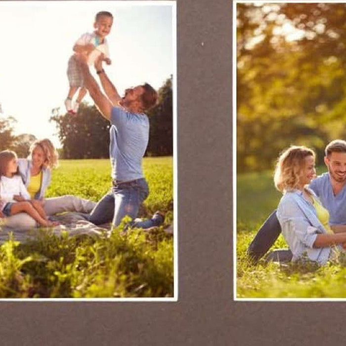 Natural Three Photo Weathered Grey Wood Picture Frame | 5"x7"