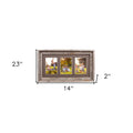 Natural Three Photo Weathered Grey Wood Picture Frame | 5"x7"