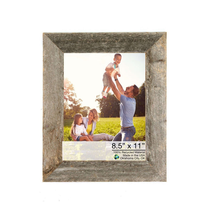 Natural Weathered Gray Wood Picture Frame | 8.5"x11"