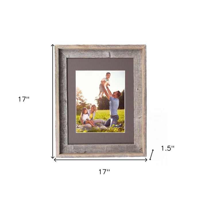 Natural Weathered Grey Picture Frame With Plexiglass Holder | 16"x20"