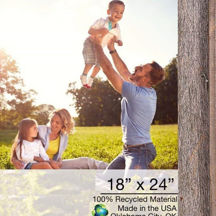 Natural Weathered Grey Picture Frame With Plexiglass Holder | 18"x24"
