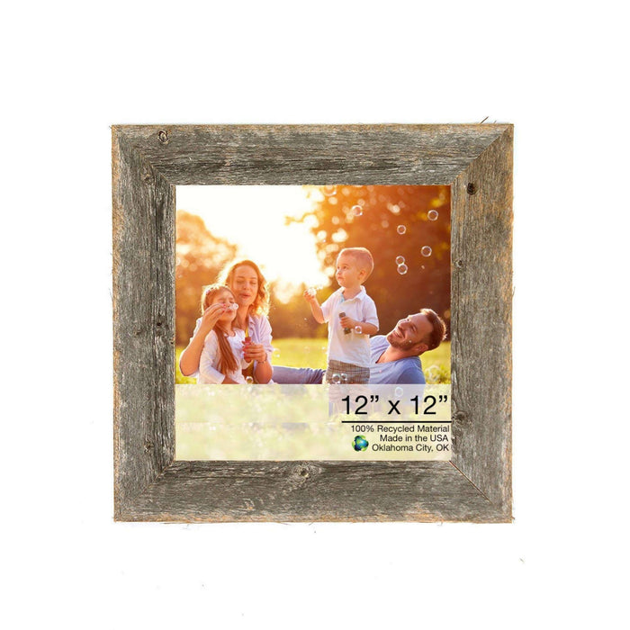 Natural Weathered Grey Wood Picture Frame | 12"x12"