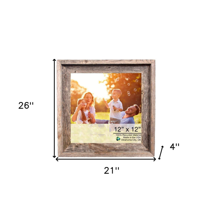 Natural Weathered Grey Wood Picture Frame | 12"x12"