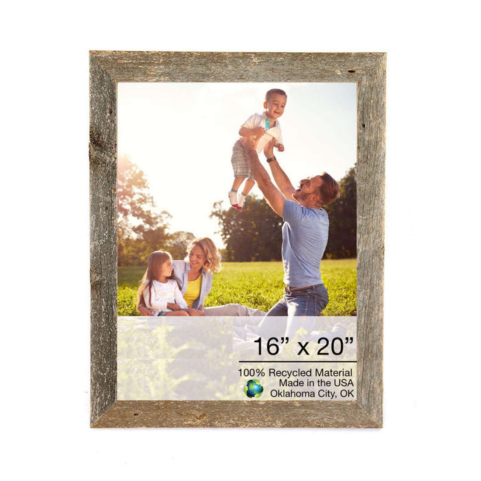 Natural Weathered Grey Wood Picture Frame | 16"x20"