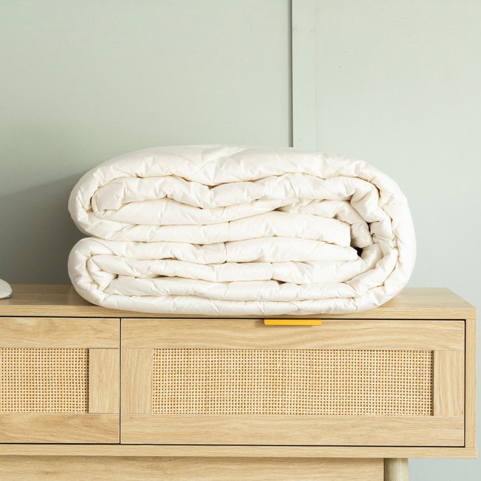 New Zealand Mitchell Wool Duvets - Breathable, styled in a bedroom 2 | Soak and Sleep
