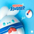 Ngaew2 Buster by Ngaew Ngaew, a detailed 8cm resin art toy, limited to 125 pieces, featuring distinctive text elements.